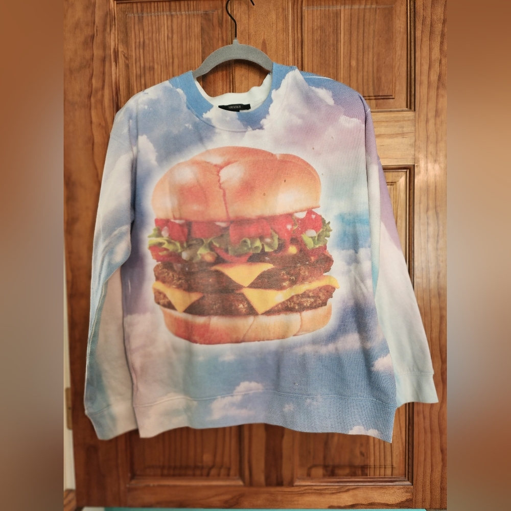 Forever 21 burger sweatshirt